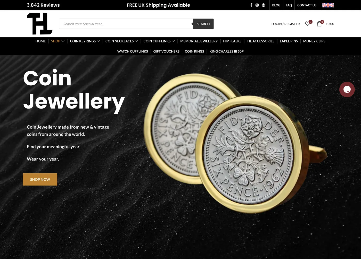 Heads & Tails Jewellery website screenshot