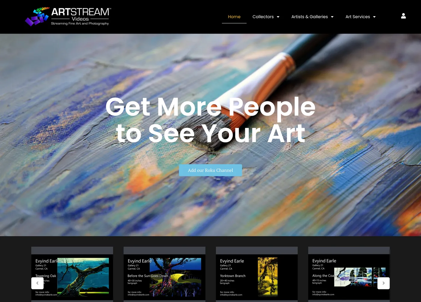 Stream Art website screenshot